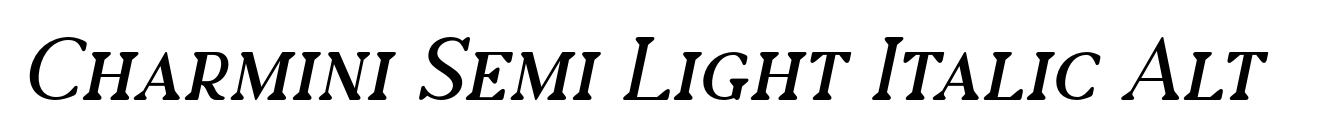 Charmini Semi Light Italic Alt image